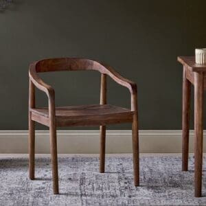 Nkuku Anbu Acacia Dining Chair | Chairs Stools & Benches | Washed Walnut