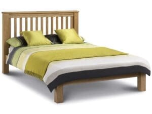 Amsterdam - King Size Low Foot End Solid Oak Wooden Bed Frame - 5ft - Happy Beds