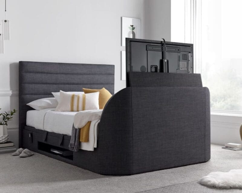 Appleby - Double - Ottoman Storage Bed - Slate Grey - 4ft6 - Happy Beds