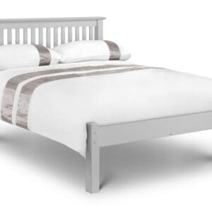 Barcelona - Double - Low Foot End Bed - Grey - Wood - 4ft6 - Happy Beds