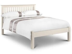 Barcelona - Double -  White Finish Solid Pine Wooden Bed Frame - Double - Happy Beds