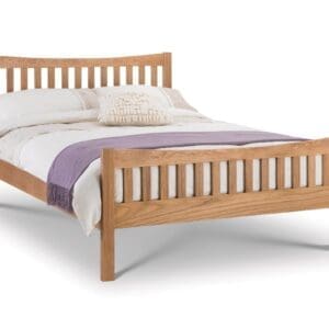 Bergamo - King Size - Solid Oak Wooden Bed Frame - King - Happy Beds