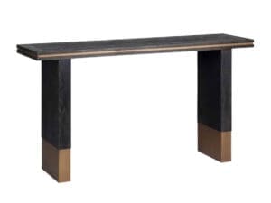 Black Rustic Brass Inlay Console Table