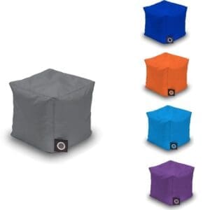 Bonkers - Bean Bag Stool - Dark Blue - Happy Beds