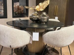 Brass Plated Colosseum Round Dining Table