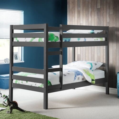 Camden Single -Kids Bunk Bed - Dark Grey - 3ft - Happy Beds