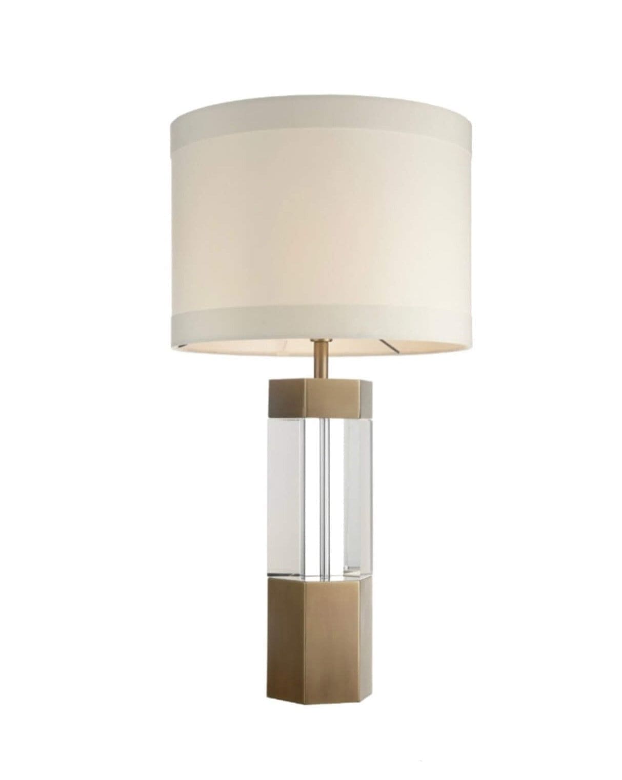 Crystal & Brass Table Lamp