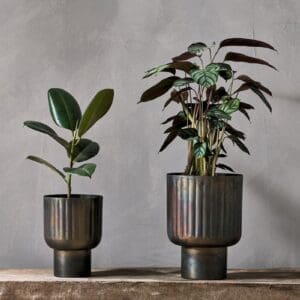 Nkuku Dasalla Planter | Vases & Planters | Antique Brass | Small