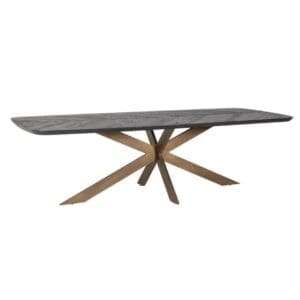 Dark Coffee Curved Edged Dining Table