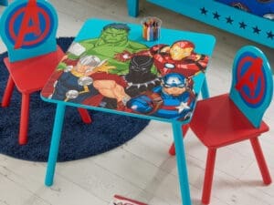 Disney - Avengers - Table/2 Chairs - Blue - Wooden - Happy Beds