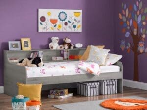 Grace - Single - Day Bed - Grey - Wood - 3ft - Happy Beds