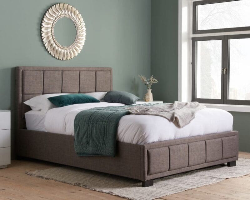 Hannover - King Size - Grey - Fabric - 5ft - Happy Beds