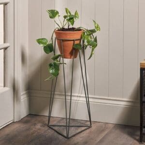 Nkuku Jara Terracotta Planter With Stand | Vases & Planters | Orange | 63 x 29 x 29 cm