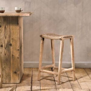 Nkuku Vinay Woven Counter Dining Stool | Chairs Dining Stools & Benches | Brown