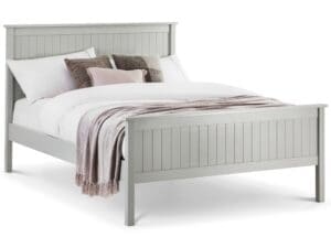 Maine - Double -Light Grey - Wooden - 4ft6 - Happy Beds