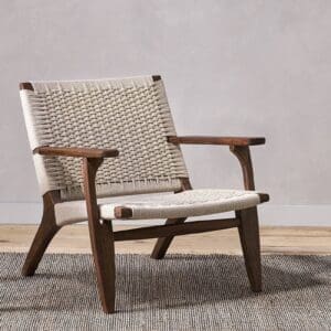 Nkuku Surat Woven Lounger | Chairs Stools & Benches | Natural