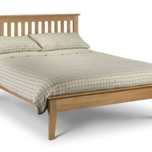 Salerno - Single - Oak Finish Wooden Bed Frame - Low Foot End- 3ft - Happy Beds