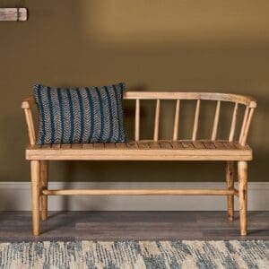 Nkuku Tipu Acacia Wood Bench | Chairs Stools & Benches | Natural