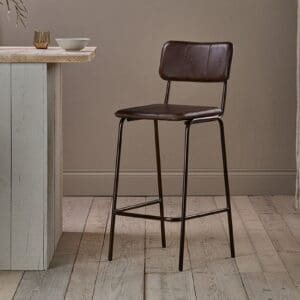 Nkuku Ukari Counter Dining Chair | Dining Chairs Stools & Benches | Dark Brown