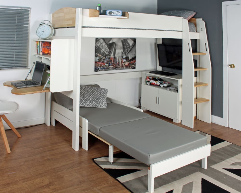 Urban - European Single - High Sleeper with Folding Desk