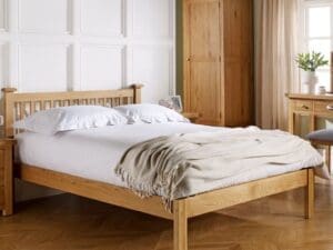 Woburn - Double -Oak - Wood - 4ft6 - Happy Beds
