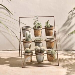 Nkuku Abari Planter Stand | Vases & Planters | Aged Zinc