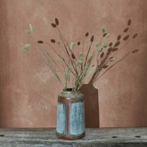 Nkuku Bennu Straight Vase | Vases & Planters | Grey | 26 x 16 cm (Diameter)