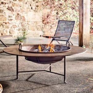 Nkuku Halali Kadai Bowl & Surround | Outdoor Living | Rust