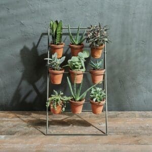 Nkuku Jara Terracotta Planter Stand | Vases & Planters | Orange | 65 x 40 x 45 cm