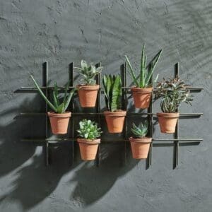 Nkuku Jara Terracotta Wall Hung Planter | Vases & Planters | Orange | 49 x 86 x 14 cm