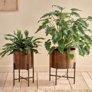 Nkuku Juoni Iron Planter | Vases & Planters | Aged Antique | Large