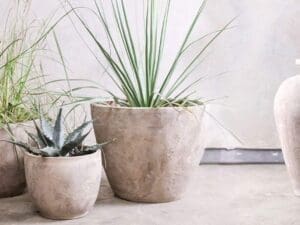Nkuku Affiti Clay Planter | Vases & Planters | Antique Grey | Large 40 x 50 cm (Diameter)
