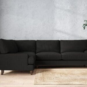 Nkuku Marri Left Hand Corner Sofa | Make To Order | Grand | Brera Linen Charcoal