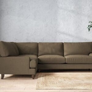 Nkuku Marri Left Hand Corner Sofa | Make To Order | Grand | Brera Linen Chestnut