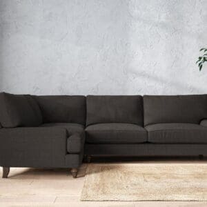 Nkuku Marri Left Hand Corner Sofa | Make To Order | Grand | Brera Linen Espresso