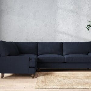 Nkuku Marri Left Hand Corner Sofa | Make To Order | Grand | Brera Linen Indigo