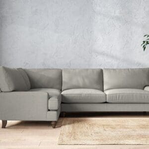 Nkuku Marri Left Hand Corner Sofa | Make To Order | Grand | Brera Linen Smoke