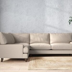 Nkuku Marri Left Hand Corner Sofa | Make To Order | Grand | Recycled Cotton Natural