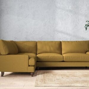 Nkuku Marri Left Hand Corner Sofa | Make To Order | Grand | Recycled Cotton Ochre