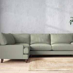 Nkuku Marri Left Hand Corner Sofa | Make To Order | Grand | Recycled Cotton Seaspray