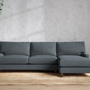 Nkuku Marri Right Hand Chaise Sofa | Make To Order | Grand | Brera Linen Dusk