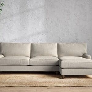 Nkuku Marri Right Hand Chaise Sofa | Make To Order | Grand | Brera Linen Natural