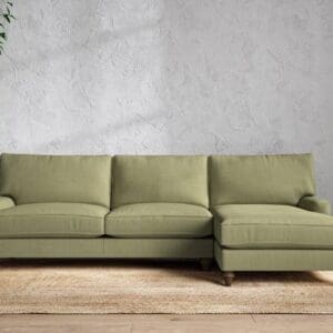 Nkuku Marri Right Hand Chaise Sofa | Make To Order | Grand | Brera Linen Sage