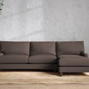 Nkuku Marri Right Hand Chaise Sofa | Make To Order | Grand | Recycled Cotton Mocha