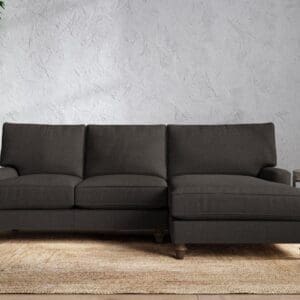 Nkuku Marri Right Hand Chaise Sofa | Make To Order | Large | Brera Linen Espresso