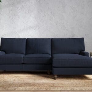 Nkuku Marri Right Hand Chaise Sofa | Make To Order | Large | Brera Linen Indigo