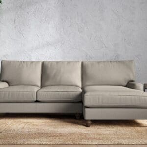 Nkuku Marri Right Hand Chaise Sofa | Make To Order | Large | Recycled Cotton Flax