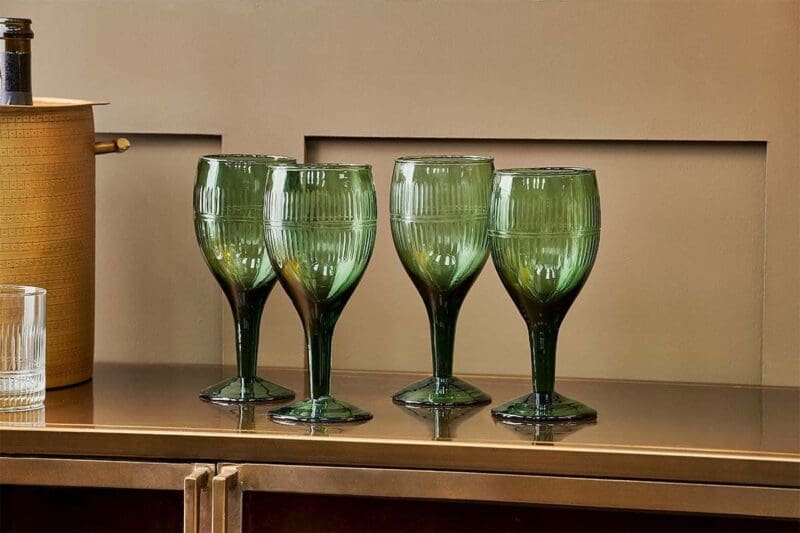 nkuku mila wine glass dark emerald set of 4 5055672493297 29568186155184