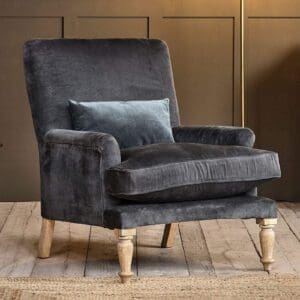 Nkuku Nalla Velvet Armchair | Chairs Stools & Benches | Moss