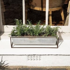 Nkuku Narlu Window Box Planter | Vases & Planters | Aged Zinc